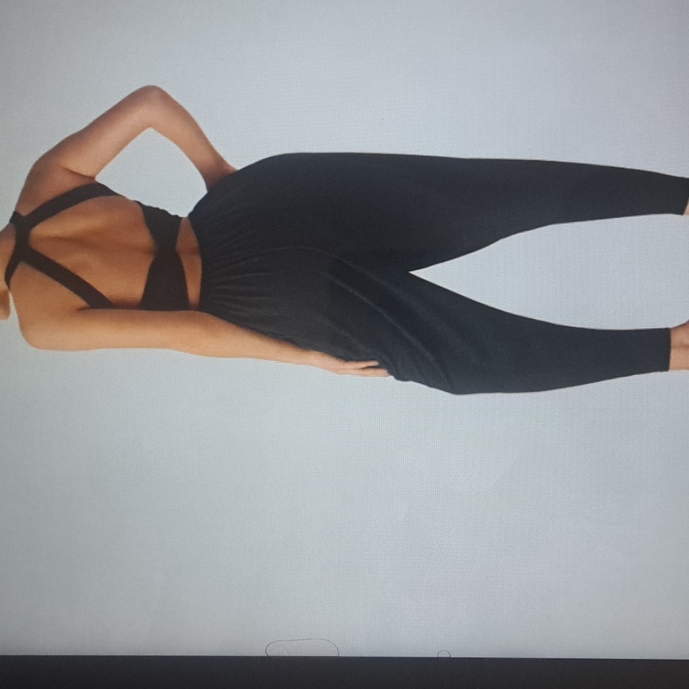 MEDIUM .   HALARA BACKLESS TWISTED U NECK EASY PEEZY HAREM JUMPSUIT